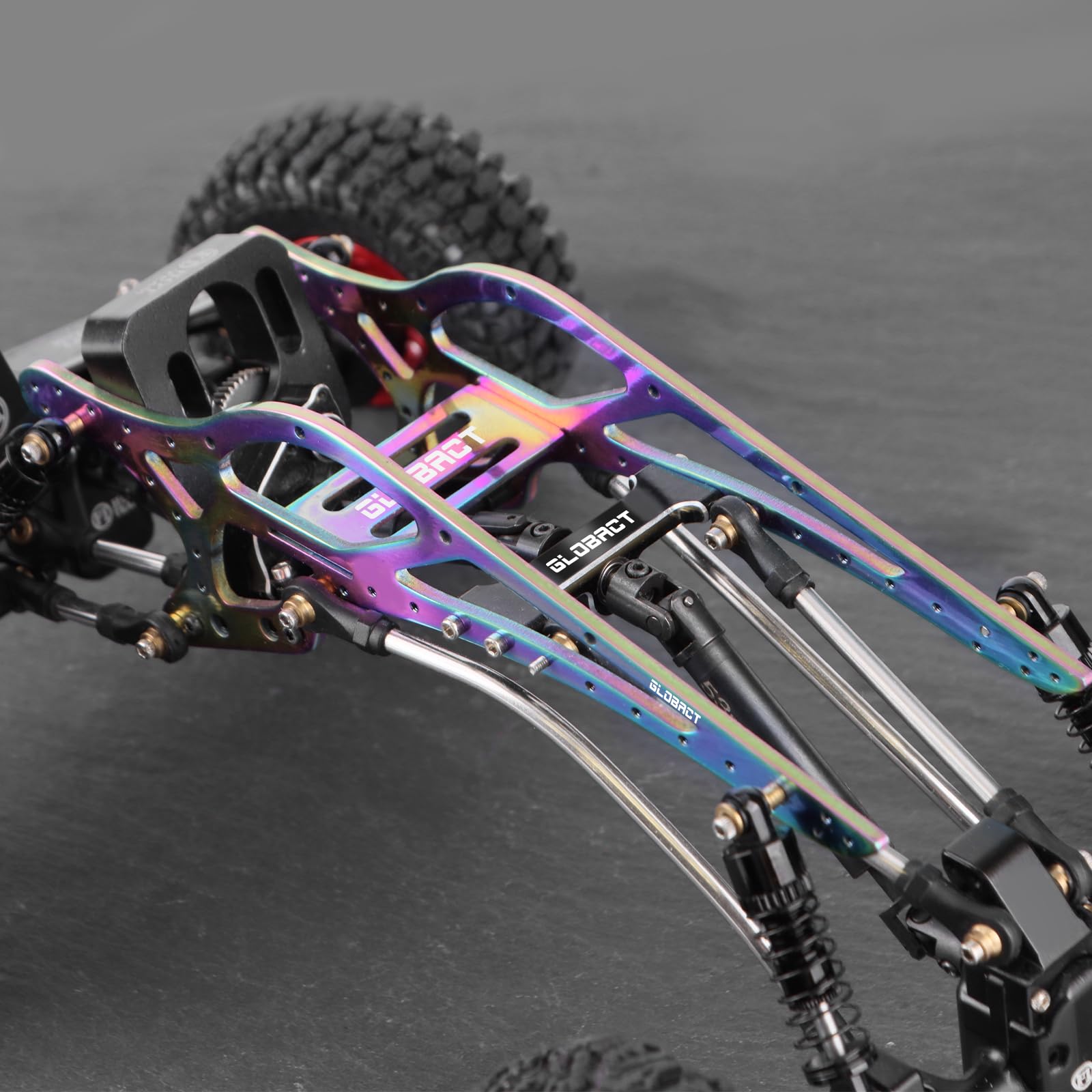GLOBACT Titanium Alloy SCX24 LCG Chassis Frame with Chassis Links